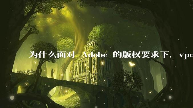 为什么面对 Adobe 的版权要求下，vposy 大神还能从容不迫？