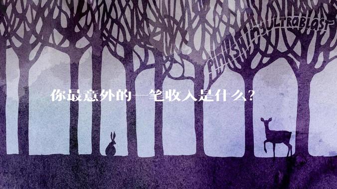 你最意外的一笔收入是什么？